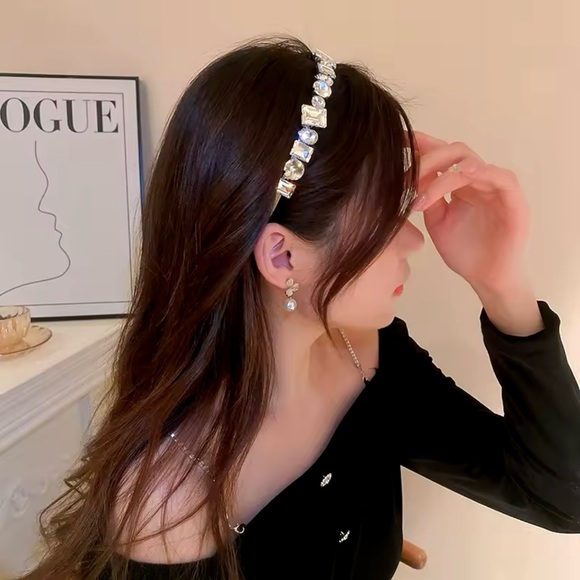Crystal Bling Rhinestone Headband Glam Hairband - Picture 2 of 2